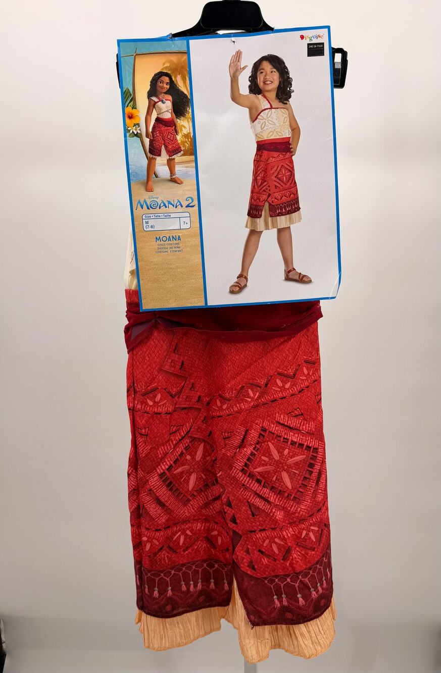 Disney Moana 2 Girls Costume Size M 7-8 Disguise Child Halloween Outfit New